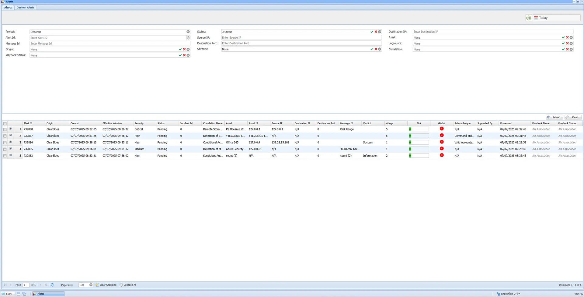 multiple clients within a single platform instance